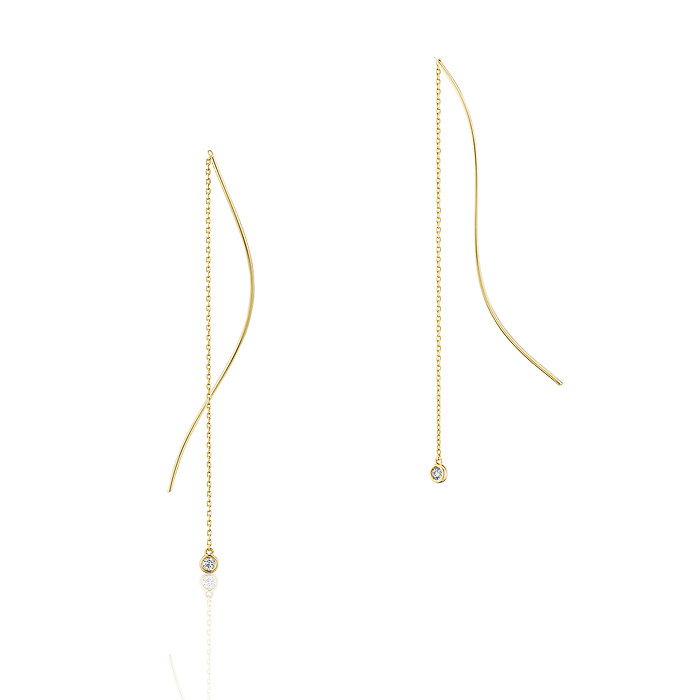 4℃ロングチェーンピアス
