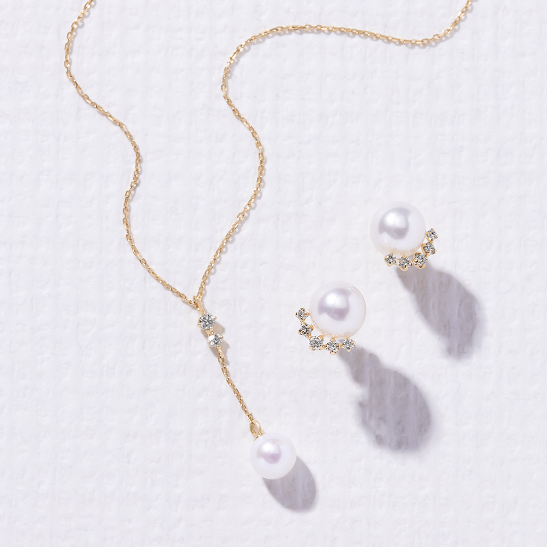 4℃のパールネックレスとピアス