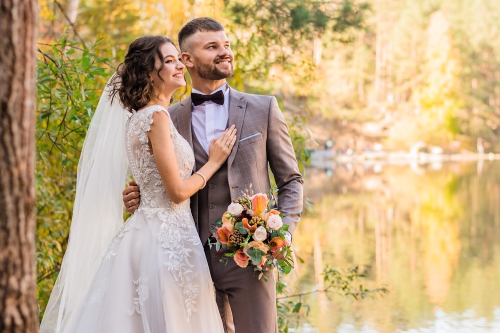 無事に結婚式の日を迎えた夫婦